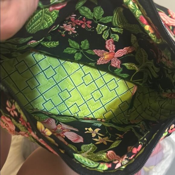 Vera Bradley Black and Pink Floral Crossbody Bag - Picture 8 of 15